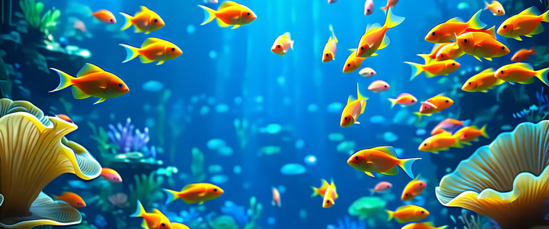 Hình ảnh đại dương rực rỡ với các loài cá và súng bắn cá tại hello88