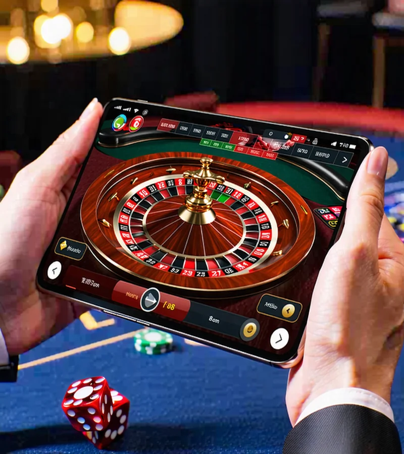 Người chơi đang trải nghiệm Roulette trên điện thoại di động với giao diện hello88